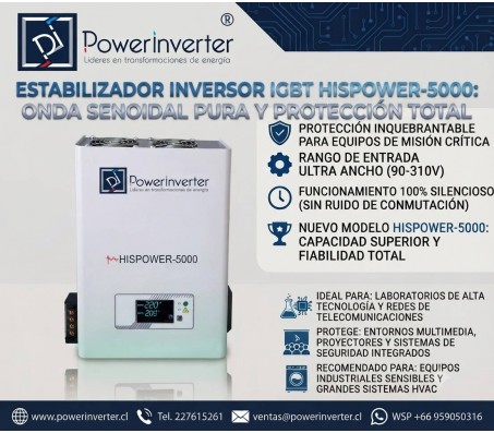REGULADOR INVERSOR IGBT 220VAC 5000VA HISPOWER